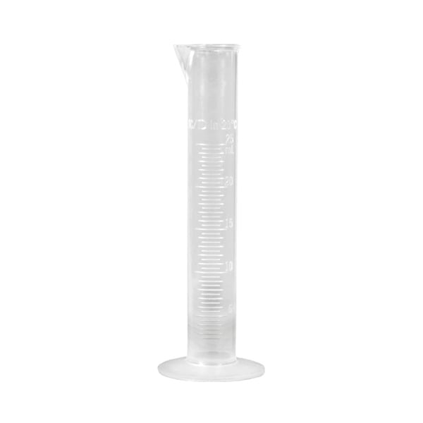 Maxill Graduated Nalgene PP Cylinder, 14 cm in Height, 1/Pk. Measures liquid up to 25 mL TC/TD
