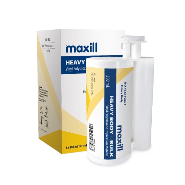 Maxill Heavy Body, Regular Set Impression Material, Bulk, 1 - 380 ml Cartridge. High viscosity