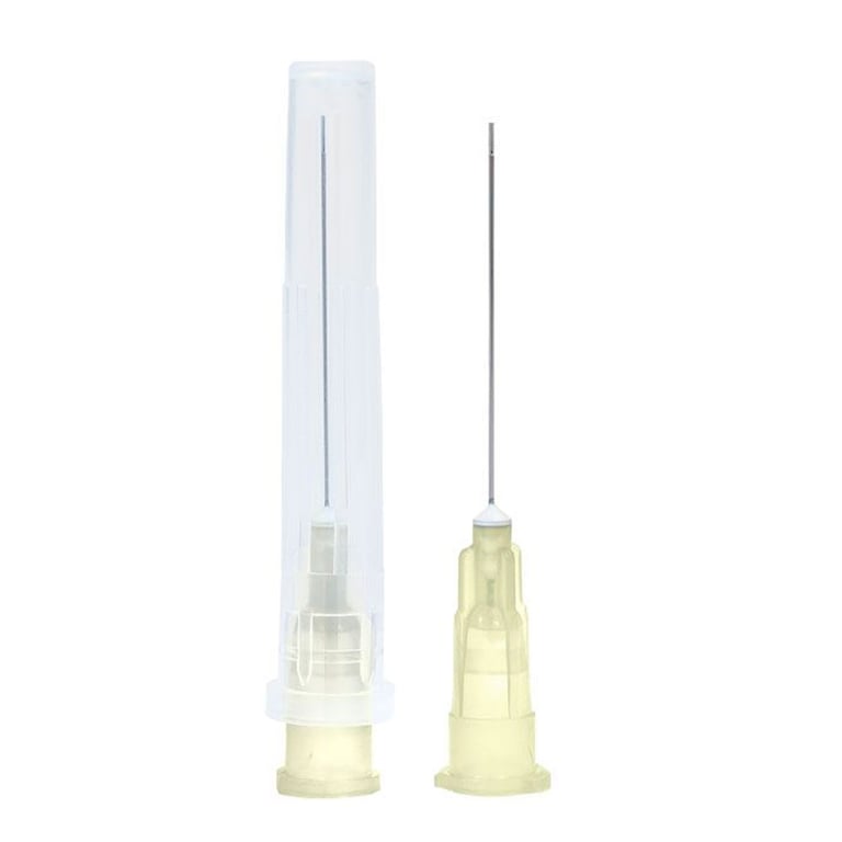 Maxill Luer Lock Straight with Slotted End Irrigation Tips, 30 ga, Yellow, 100/Box. These open-end