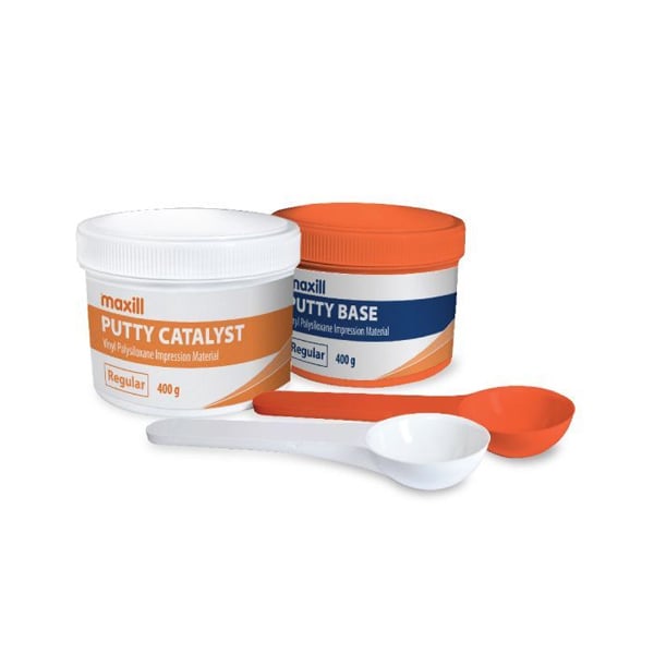 Maxill Putty VPS Impression Material, Kneadable, 400 g Base & 400 g Catalyst. Very high (53781)