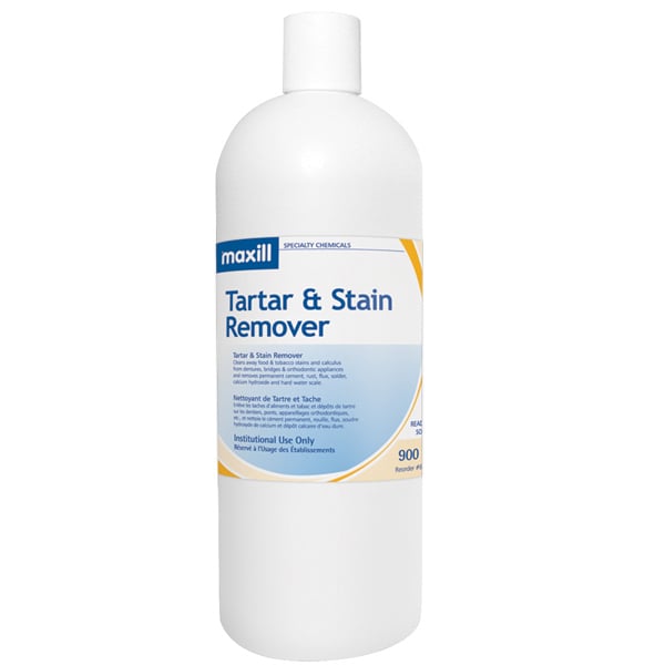 Maxill Tartar & Stain Remover RTU Ultrasonic Cleaner, 32 fl oz Bottle, 1/Pk. Cleans away food &