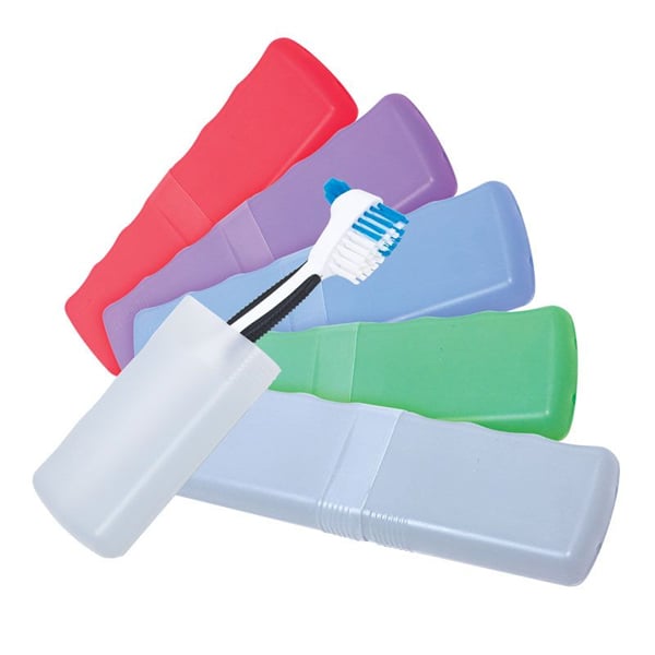 Maxill Tongue Scraper & Denture Brush Cases (5 Assorted Colors) 50/Box Durable travel case