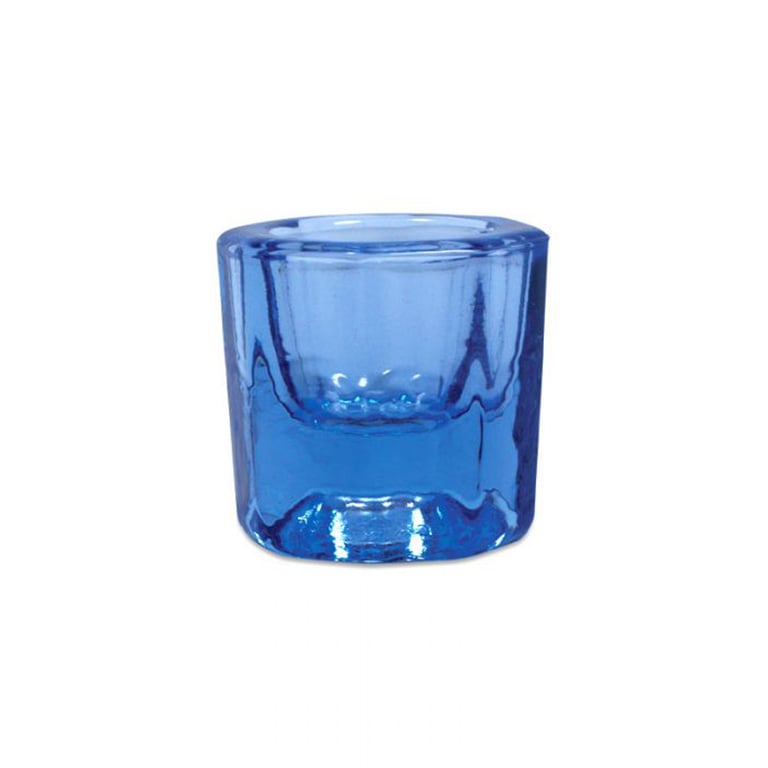 Maxill Autoclavable Glass Dappen Dish, 1" Tall, Blue, 1/Pk. Great for mixing acrylics & amalgams