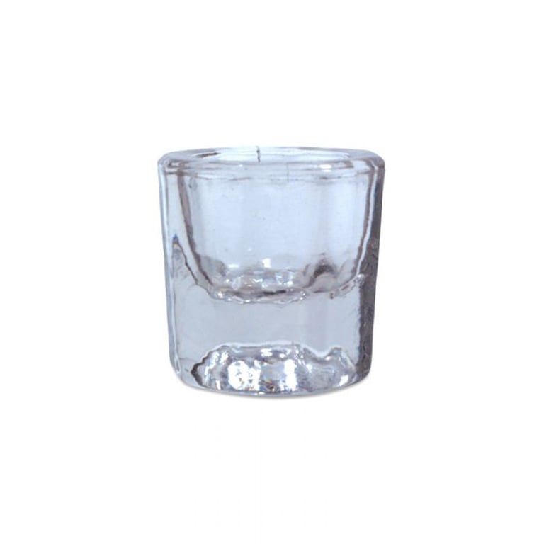 Maxill Autoclavable Glass Dappen Dish, 1" Tall, Clear, 1/Pk. Great for mixing acrylics & amalgams
