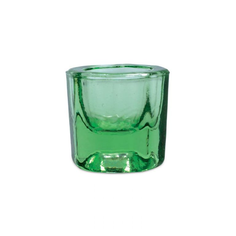 Maxill Autoclavable Glass Dappen Dish, 1" Tall, Green, 1/Pk. Great for mixing acrylics & amalgams