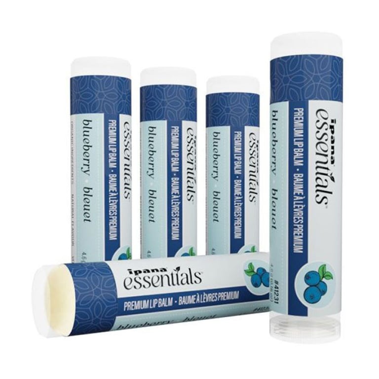 Maxill ipana Essentials Premium Organic Lip Balm, 0.16Oz. Tube, Blueberry, 50/Pk. Features a blend