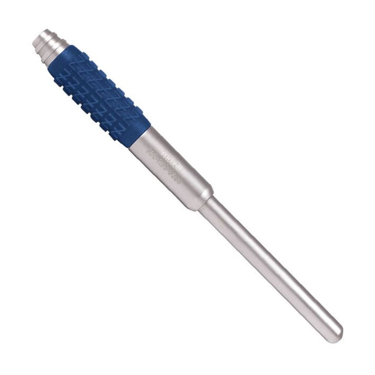 Maxill Blue Comfort Grip 440A Stainless Steel Cone Socket Mirror Handle, Single End, Single