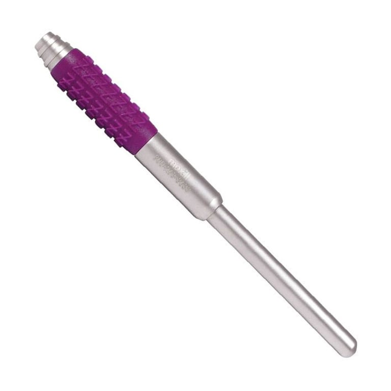 Maxill Purple Comfort Grip 440A Stainless Steel Cone Socket Mirror Handle, Single End, Single