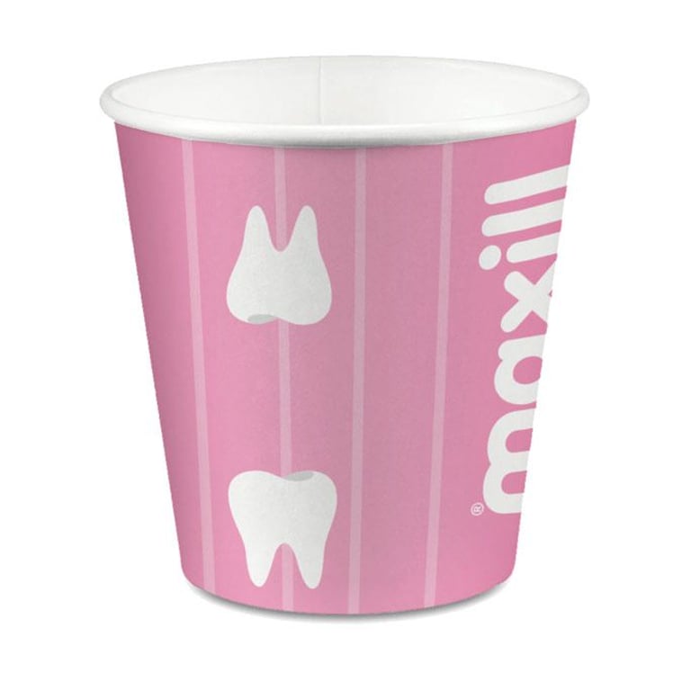 Packard Healthcare Disposable Paper Cups, Teeth Design, 4 Oz., 1000/Box. Rolled rim and leakproof