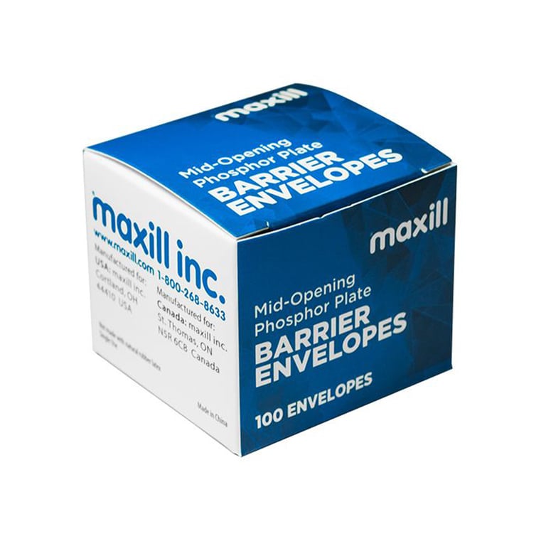 maxill Phosphor Plate Barrier Envelopes, Mid-Open
