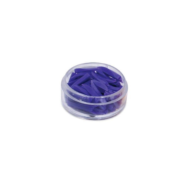Maxill Plastic Wedges, Large, Purple, 100/Bottle