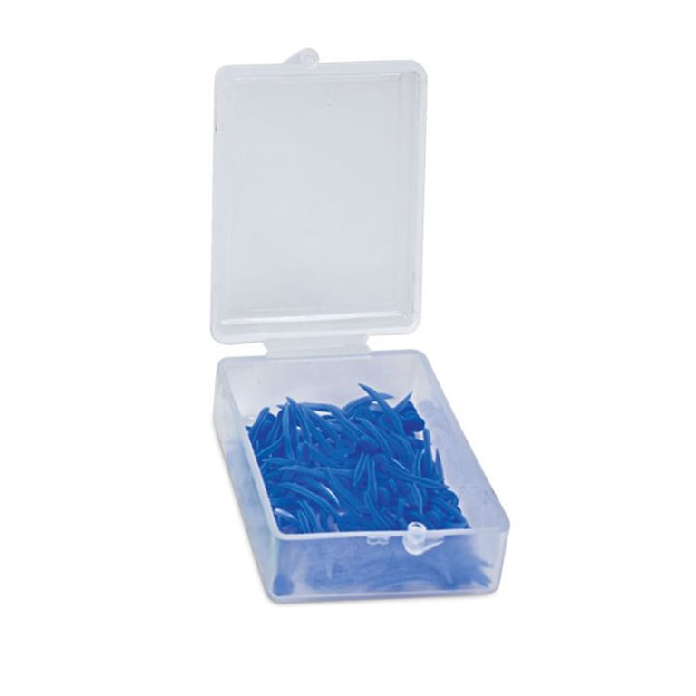 Maxill Plastic Wedges with Hole, Extra Small, Blue, 100/Box. Anatomically shaped, designed