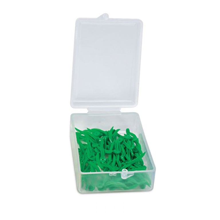 Maxill Plastic Wedges with Hole, Small, Green, 100/Box. Anatomically shaped, designed for easy