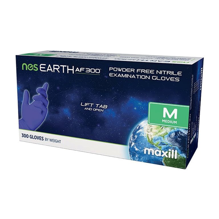 Maxill nes EARTH AF 300 Thin Nitrile Powder Free 