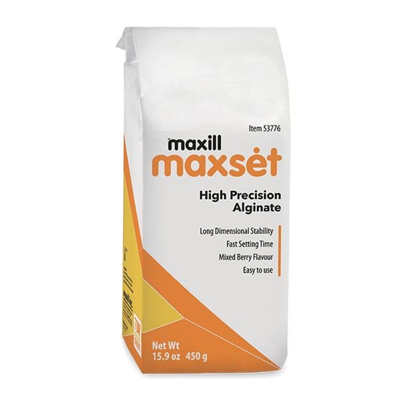 Maxset Alginate Fast Set, Impression Material, Mixed Berry Flavor, 15.9 oz Bag. High precision