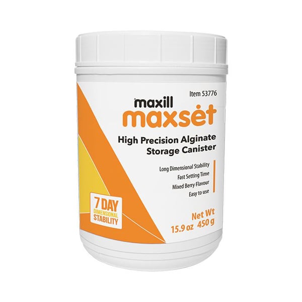 Maxsėt High Precision Alginate, Empty Storage Canister. For mixed berry High Precision Alginate