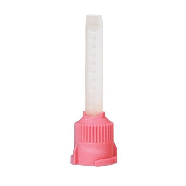 MIXPAC T-Mixer Mixing Tips, 40 mm, 1:1 Ratio, Pink, 48/Bag