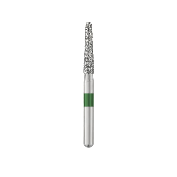 Ohio Forge FG #856.018 SS (Short Shank) Coarse, Round End Taper, Single Use Diamond Bur, 25/Pk