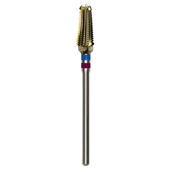 Ohio Forge HP #200.060 GSQ Series Cross Cut Zirconium Nitride Coated Carbide Bur, 1/Pk. ISO grit