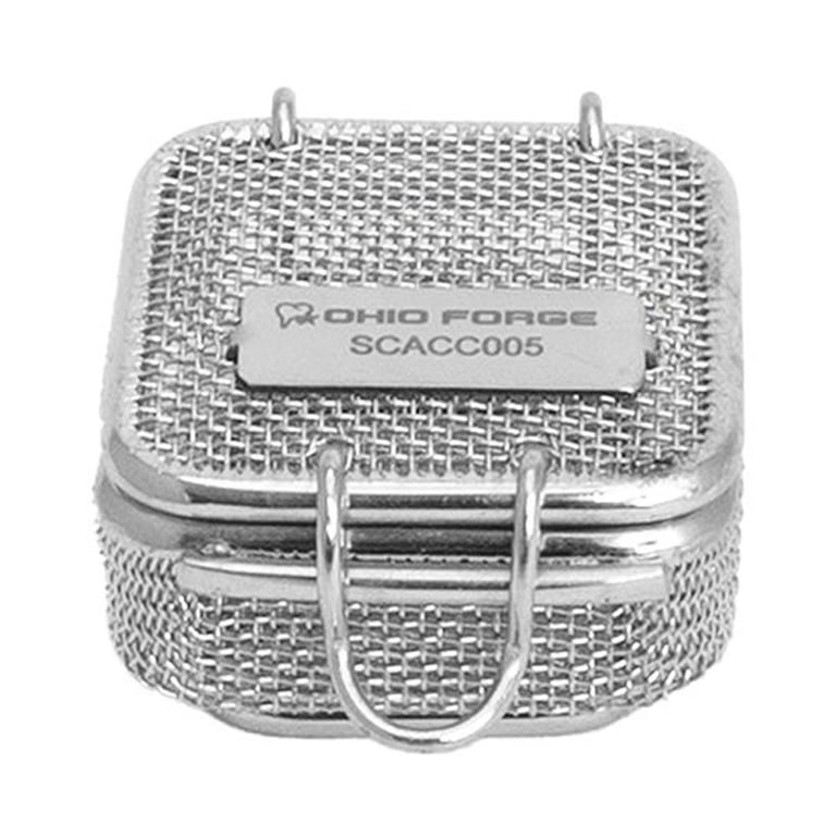 Ohio Forge Mesh Basket with Hinged Lid Snap Closure, 1.57" x 1.57" x 0.78", 1/Pk. 40 mm x 40mm x