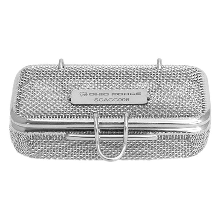 Ohio Forge Mesh Basket with Hinged Lid Snap Closure, 3.15" x 1.57" x 0.78", 1/Pk. 80 mm x 40 mm x