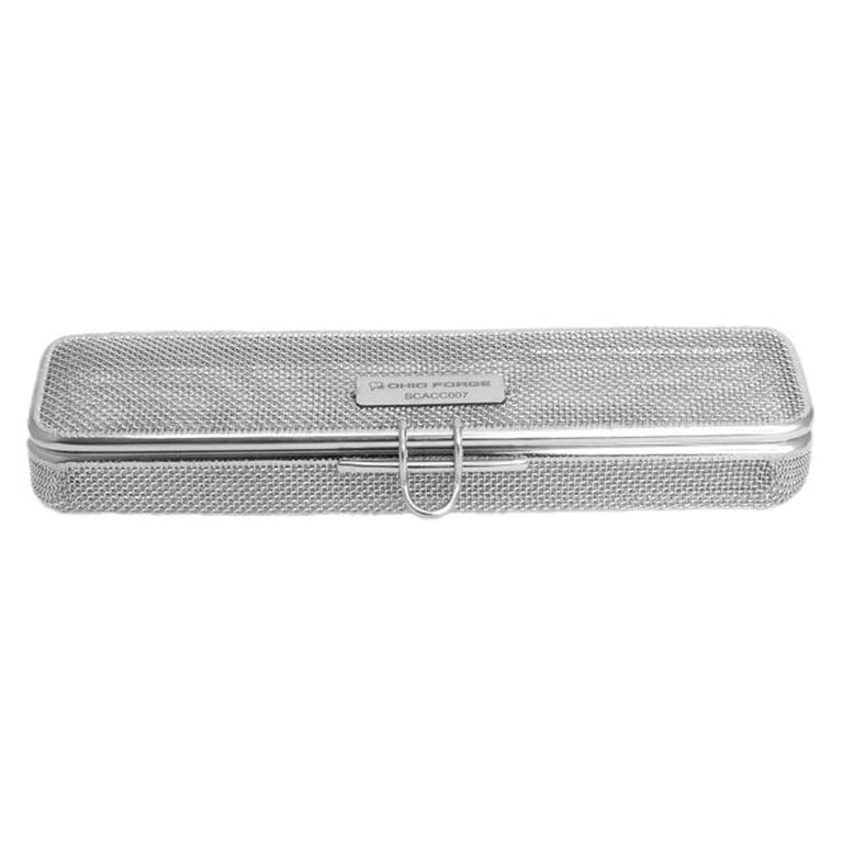 Ohio Forge Mesh Basket with Hinged Lid Snap Closure, 6.29" x 1.57" x 0.78", 1/Pk. 160 mm x 40 mm x