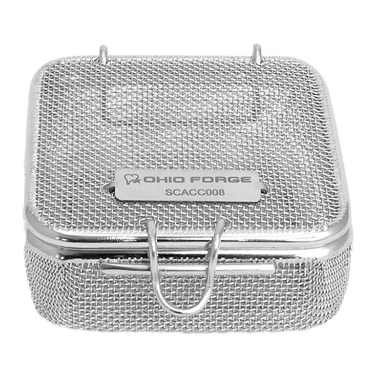 Ohio Forge Mesh Basket with Hinged Lid Snap Closure, 2.75" x 2.75" x 1.18", 1/Pk. 70 mm x 70 mm x
