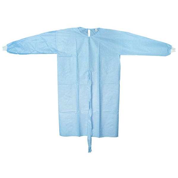 Packard Healthcare AAMI Level 2 Isolation Gowns, Knit Cuff, Extra Large, Blue, 100/Pk. Single use