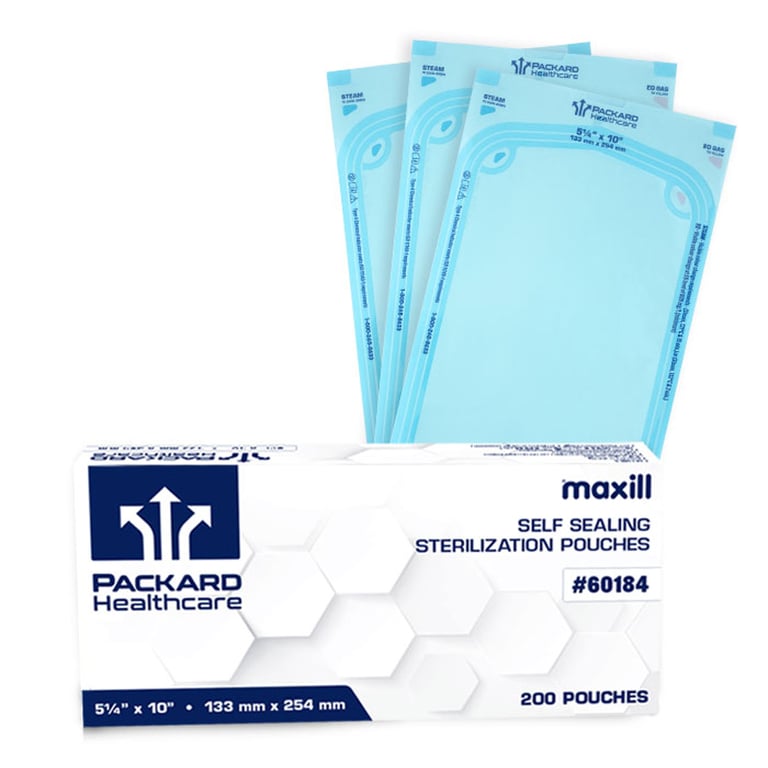 Packard Healthcare Sterilization Pouches, 5.25" x 10", 200/Box Net32