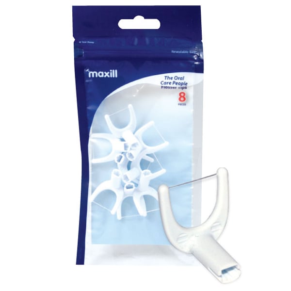 Maxill PerioX Complete Detachable Floss Heads, 8 per Resealable Bag. For use with PerioX Complete