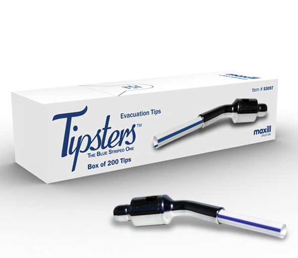 Tipsters Non-Vented Disposable Evacuation Tips, 200/Box. Compares to Tip-A-Dilly
