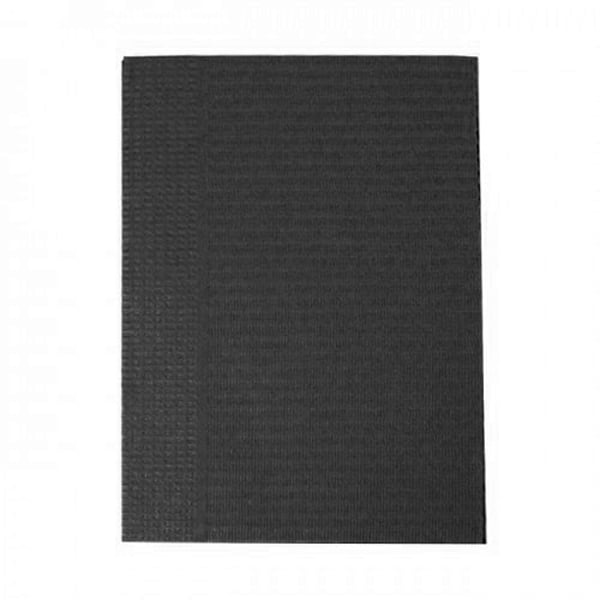 Maxill vivid bibs Reinforced Patient Bibs, 13" x 18", 2 Ply (1-Ply Paper/1-Ply Poly), Black