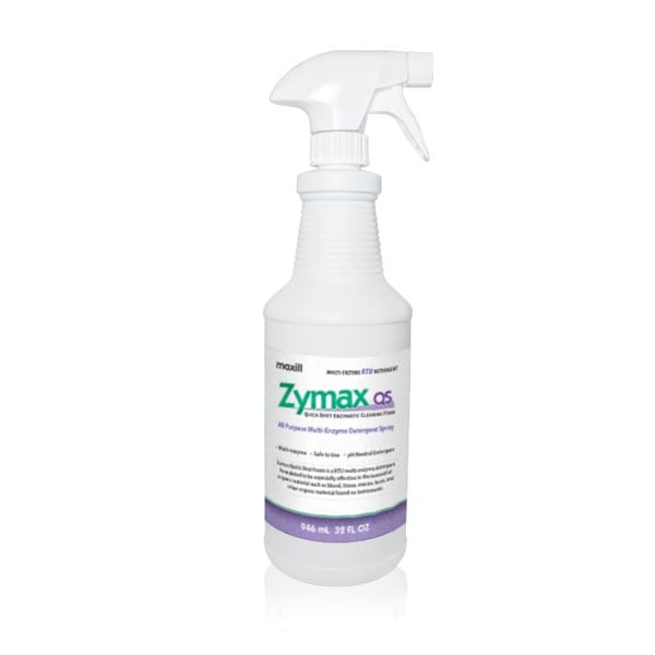 Zymax QS Enzymatic RTU Cleaning Foam, 32 oz. Bottle, 1/Pk. Ideal for saturating instruments