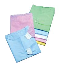 Maytex Isolation Gown Isolation Gown with Knit Cuff, 10/pk - blue disposable non-woven, splash