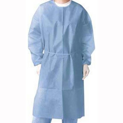 Maytex Isolation Gown Isolation Gown with Knit Cuff - Extra Large Blue Disposable Non-Woven