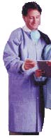 Maytex Lab Coats Disposable Lab Coats - Medium Green 30/Bx. Latex-Free Knit Cuff and Collar, 3