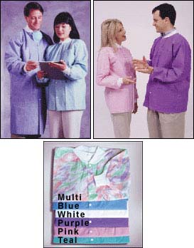 Maytex Lab Jackets Disposable Lab Jackets - Small Blue 30/Bx. Latex-Free Knit Cuff and Collar, 3
