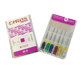 Ehros Endo K-Files Ni-Ti 28 mm #50 6/Box. Nickel-