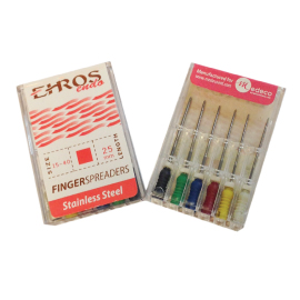 Ehros Endo #15 White 25mm Finger Spreader, Stainless Steel Hand File with ISO Color-Coded Plastic