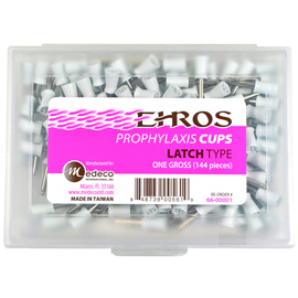 Ehros Prophy Cups - Webbed, Latch Type 144/Bx. White