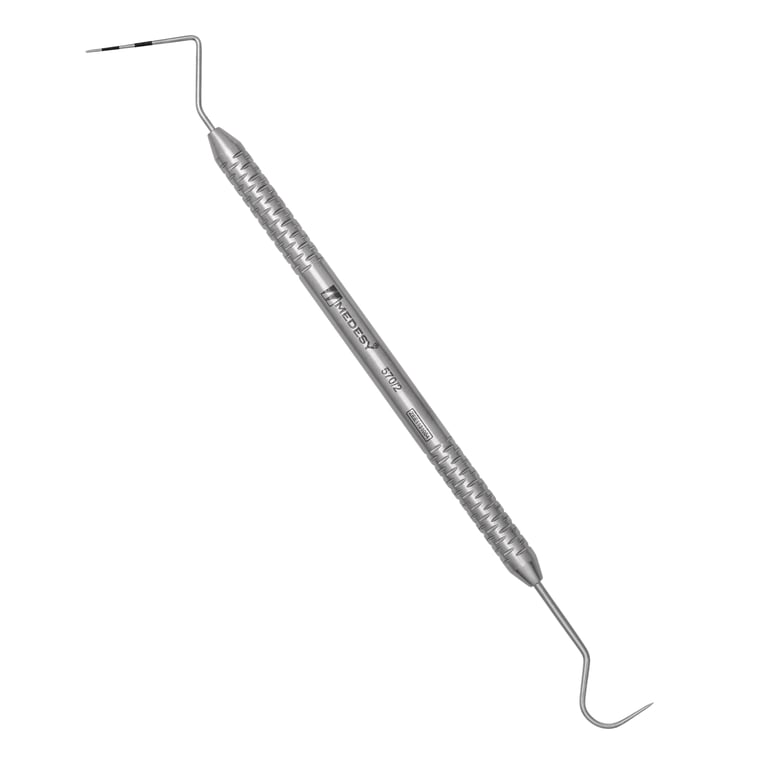 Medesy 570/2 Periodontal Stainless Steel Probe CP12 - Explorer No.23, 3-6-9-12mm Markings