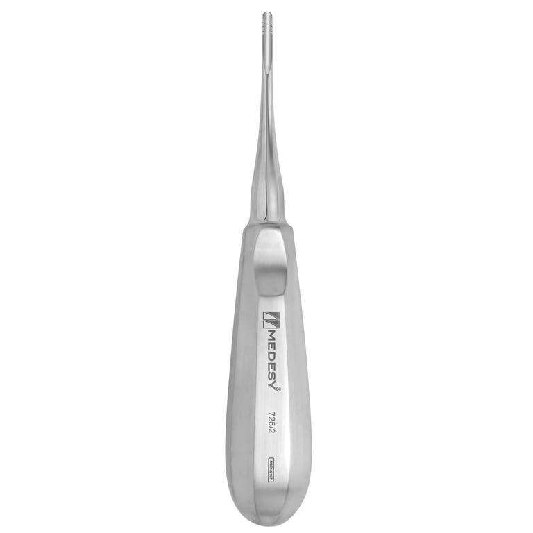 Medesy 3mm Straight Lindo Levian Elevator w/Stainless Steel Handle, Serrated, 1/Pk. Indicated