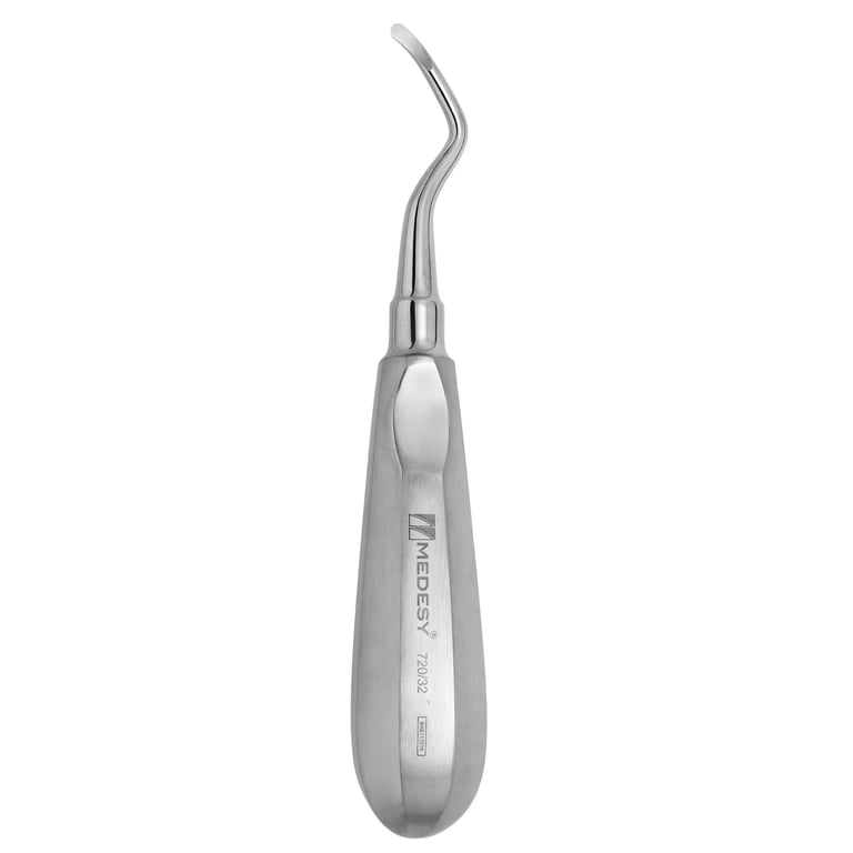 Medesy #4 Miller Elevator w/Stainless Steel Handle, 1/Pk. Features an angled, rounded tip