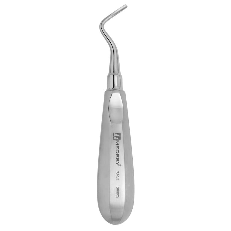 Medesy 720/2 Left Root Elevator Apical #302, 2.5 mm, Single Instrument. To loosen the tissue