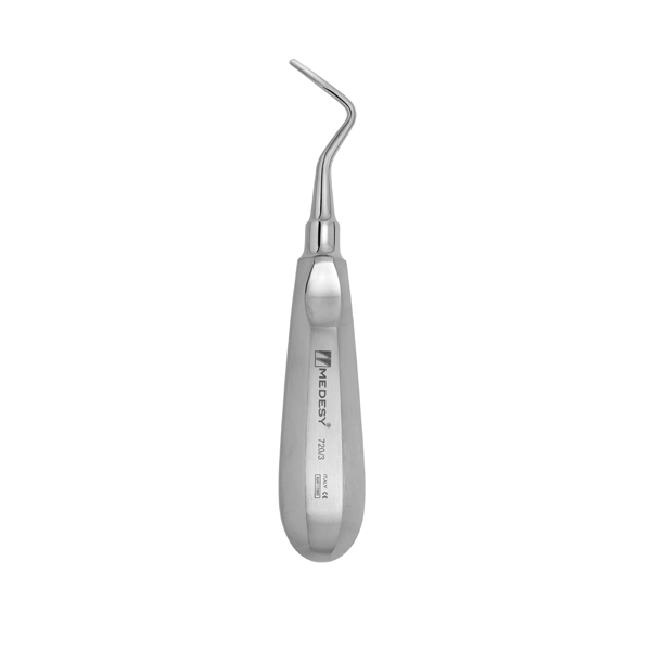 Medesy 720/3 Right Root Elevator Apical #303, 2.5 mm, Single Instrument. To loosen the tissue