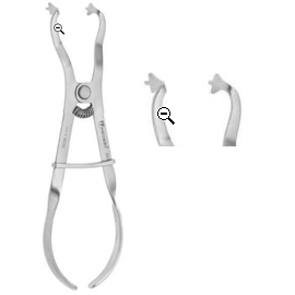 Medesy Ivory Rubber Dam Clamp Forceps, Stainless Steel