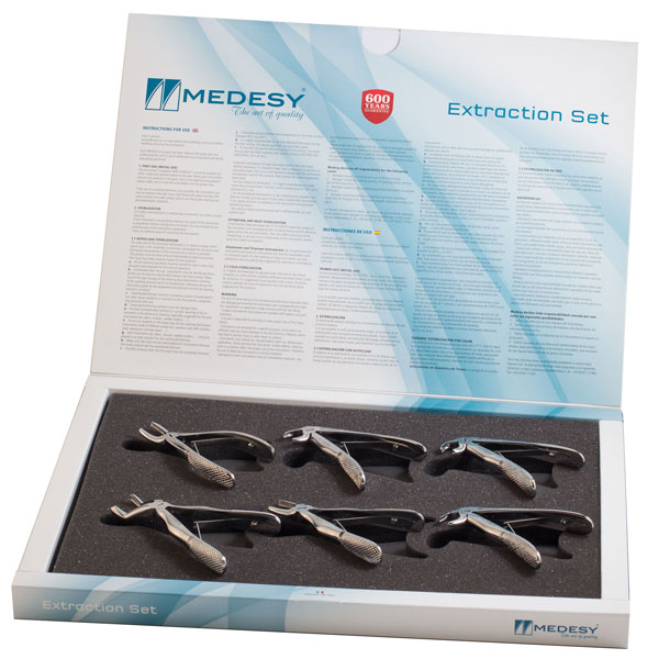 Medesy Pedo Forceps Extraction Set. Reduce pediatric patient anxiety. Make extractions less scary