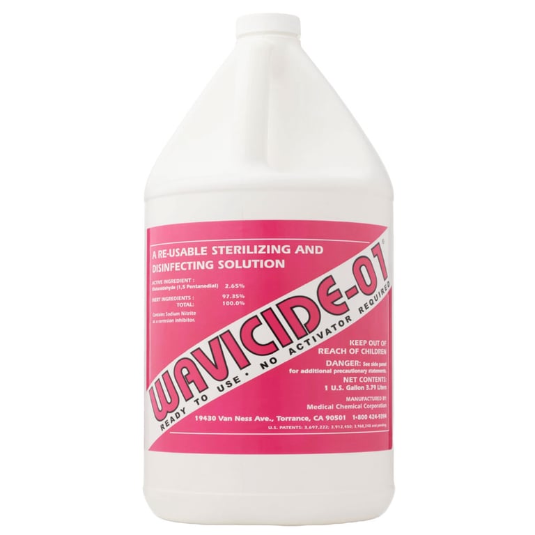 Wavicide-01 Disinfectant/Sterilant Solution, 2.65% Glutaraldehyde, Germicide, 1 Gallon. Made