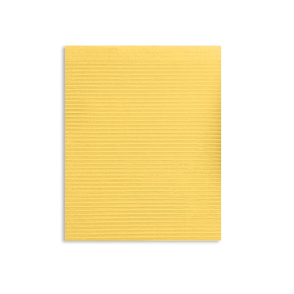 Dry-Back Plus Medicom Yellow plain rectangle (13" x 18") 3 ply Paper/1 ply Poly Patient Bib, Case