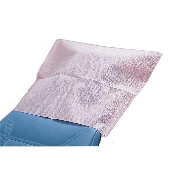 Medicom 10" x 10" White Tissue/Poly Head Rest Covers, Box of 500 Covers